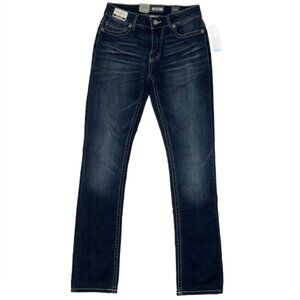 NWT Buckle BKE Alec Straight Leg Slim Fit Low Rise Cotton Stretch Jeans 28R